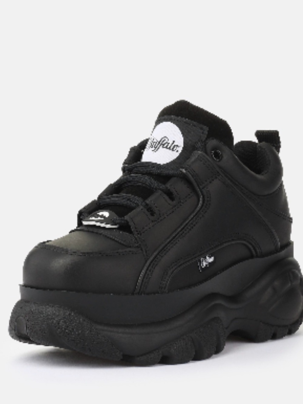Buffalo David Bitton Kids Black Platform Lace-Up Sneakers